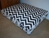 Black and White Chevron with Owls