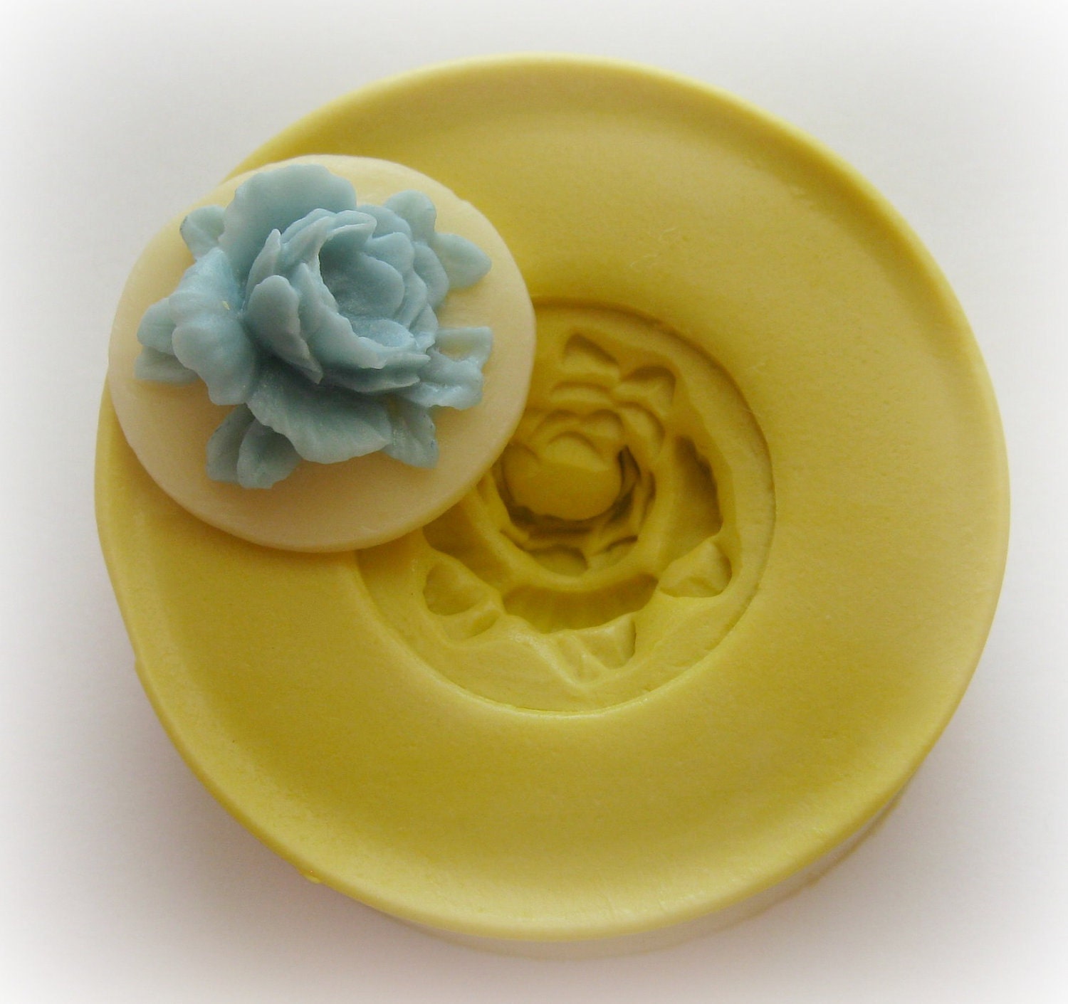 Rose Cameo Mold Flower Silicone Flexible Clay Resin Mould