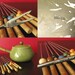 Green Fondue Pot with Colorful Skewers