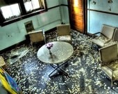 8x12 - Neglected Beauty, Abandoned Building, Surreal Fine Art, Chicago Architectural color photography "Teachers Lounge"