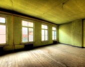 9x12 - Neglected Beauty, Abandoned Building, Surreal Fine Art, Belgium Architectural color photography "Silence"