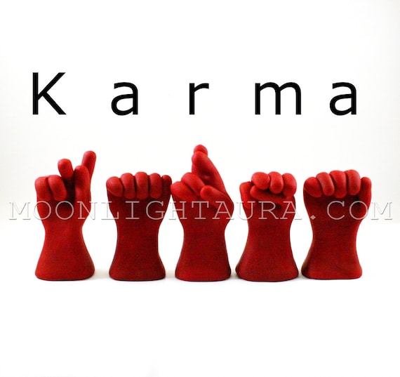 KARMA or any other 5 Letter  Word in ASL Your choice of colors