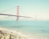 San Francisco, California Photography, Golden Gate Bridge, fpoe, Soft, Orange, Summer, Ocean, Travel Photography - Mist in the City