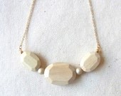 Wood Jewel Necklace - Natural