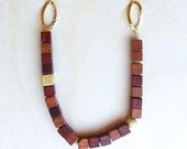 Wood Cube Necklace 2