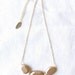 Wood Jewel Necklace-Gold