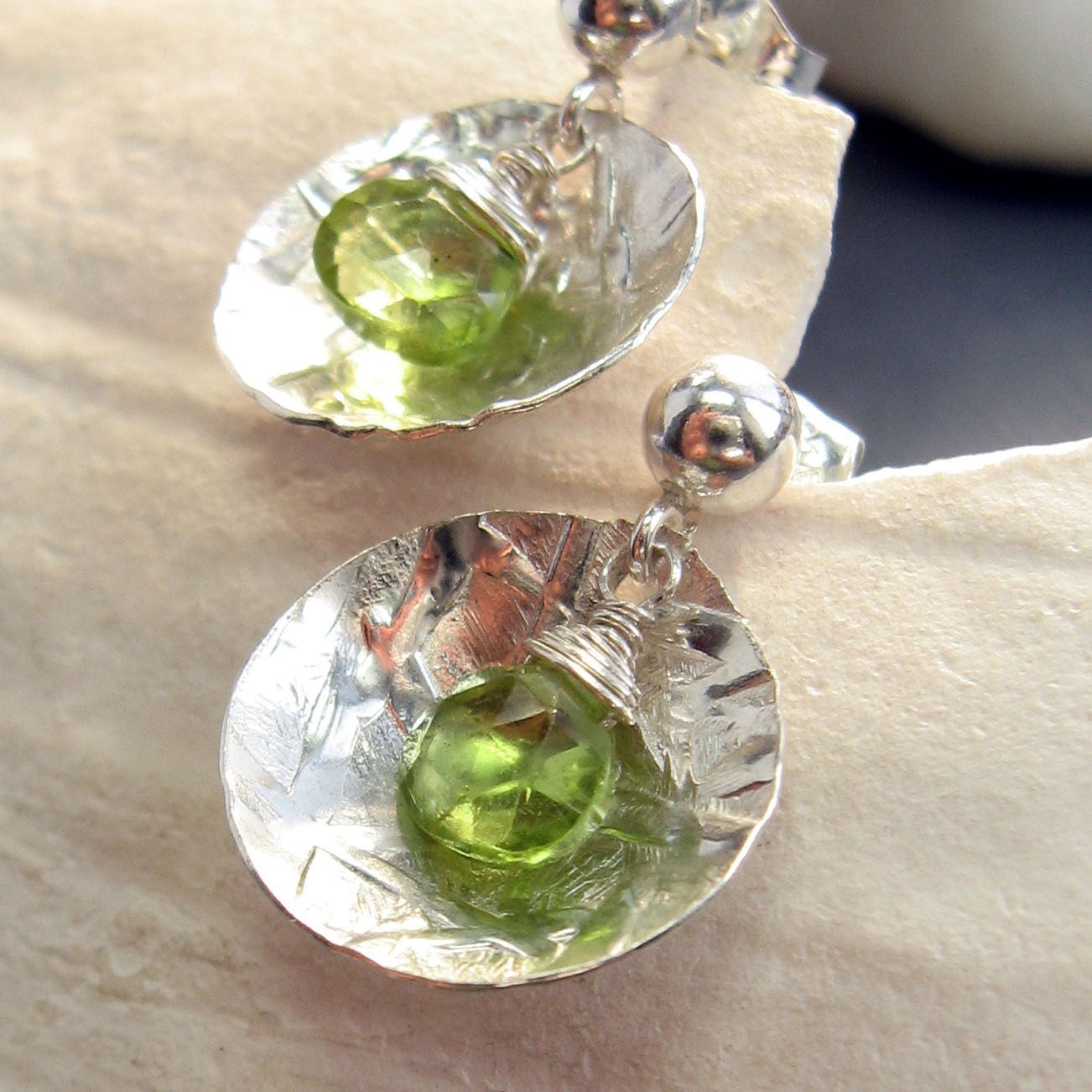 Piercing Peridot Earrings - EAME