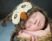 POPULAR Warm Newborn 3m 6m Fuzzy Brown Owl Hat Photo Prop Crochet Baby Clothes Boys Girls Gender Neutral HALLOWEEN Costume CHRISTMAS Gift