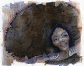 Illustration - Good Hair Day // Limited Edition Art Print // Portrait Afro Hair