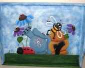 Bee's & Ladybugs,Bee's,Watering Can,Wimsey, Picnic,Wood Serving Tray