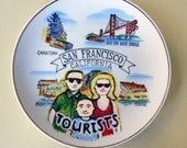 Tourist Family in San Francisco Plate