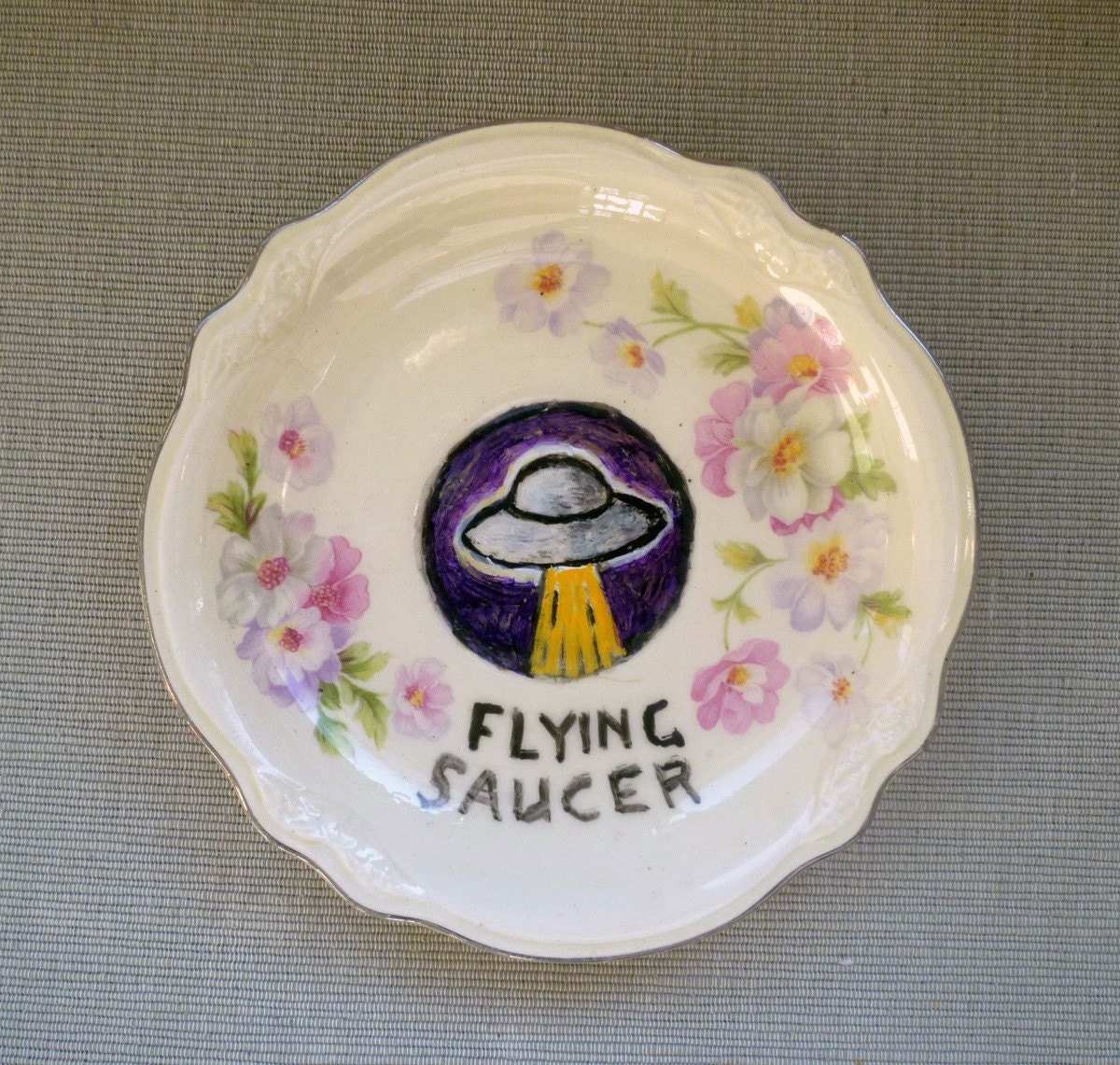 Flying Saucer No.4 reworked china saucer