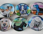Dog Bubble Magnets, Set of 6