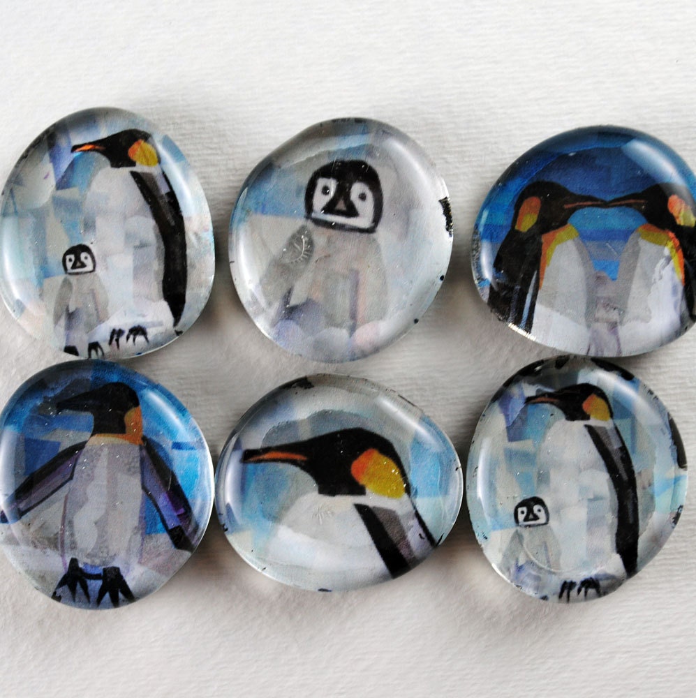 Penguin Bubble Magnets, Set of 6
