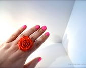 statement resin rose ring 30mm