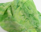 SILK SCARF, hand dyed, Margarita