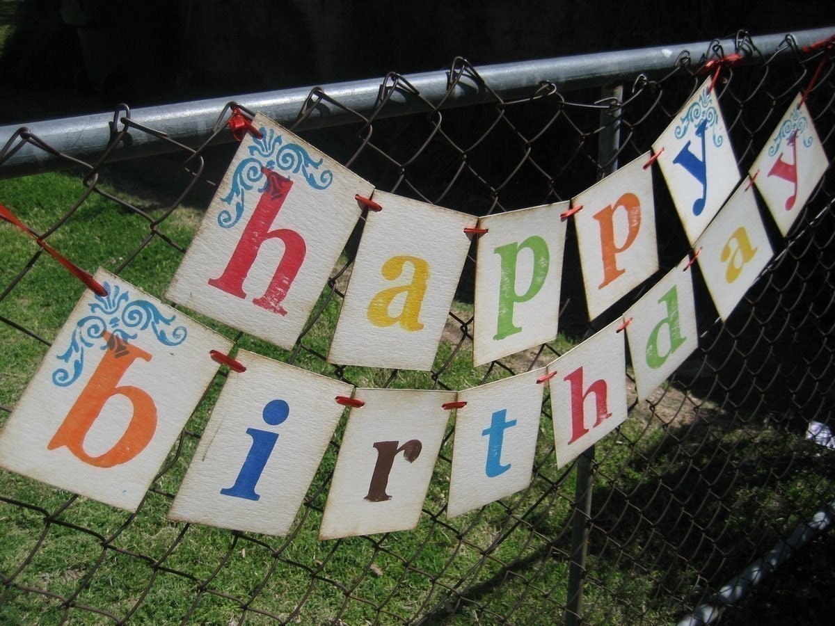 Birthday Banner HAPPY BIRTHDAY Family Boy Girl Child Adult Banner Il_170x135