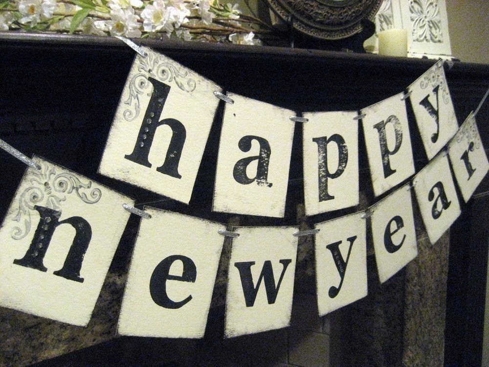 New Year Banner HAPPY NEW YEAR Decoration Il_570xn