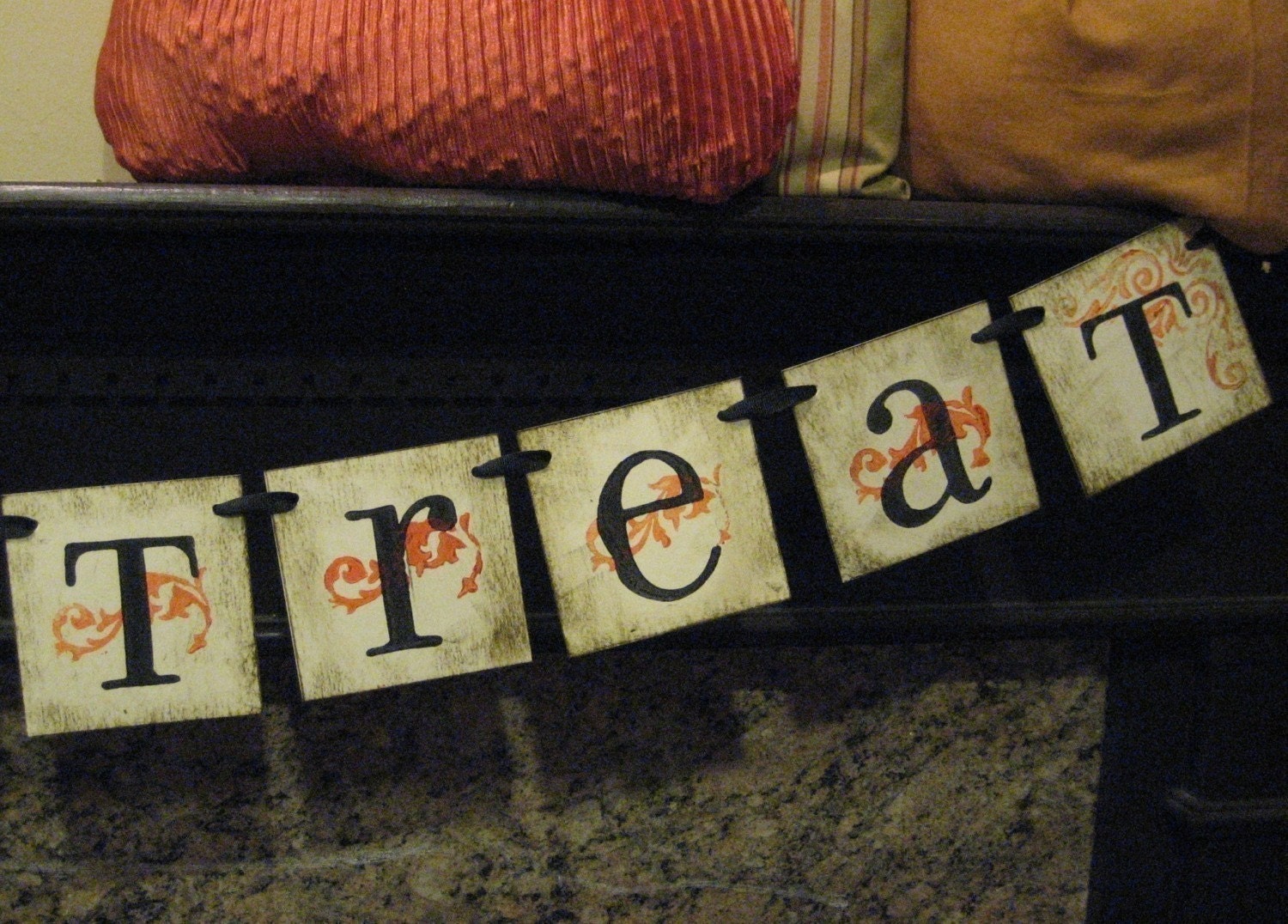 Halloween Decoration TRICK OR TREAT Banner, Garland, Sign