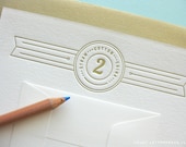 letterpress second anniversary card