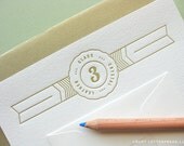 letterpress third anniversary card