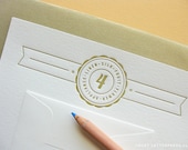 letterpress fourth anniversary card