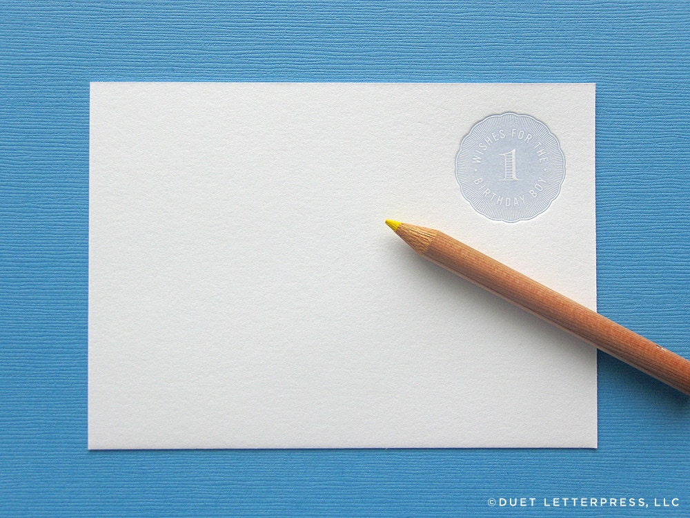 letterpress wish cards for the birthday boy