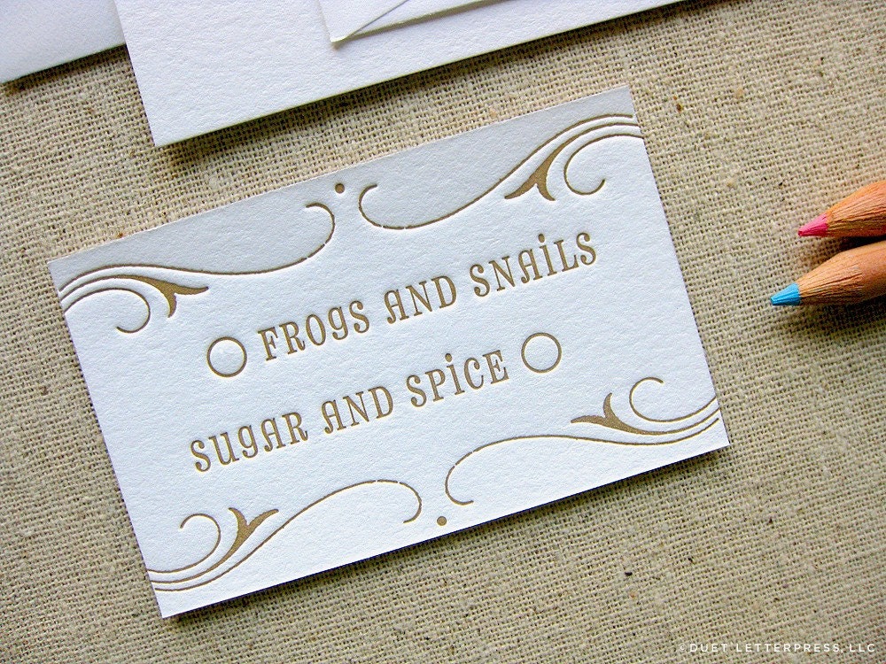 letterpress gender announcement