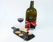 Klinker Brick Zinfindal Melted Wine Bottle Cheese Plate Eco Friendly Hostess Gift