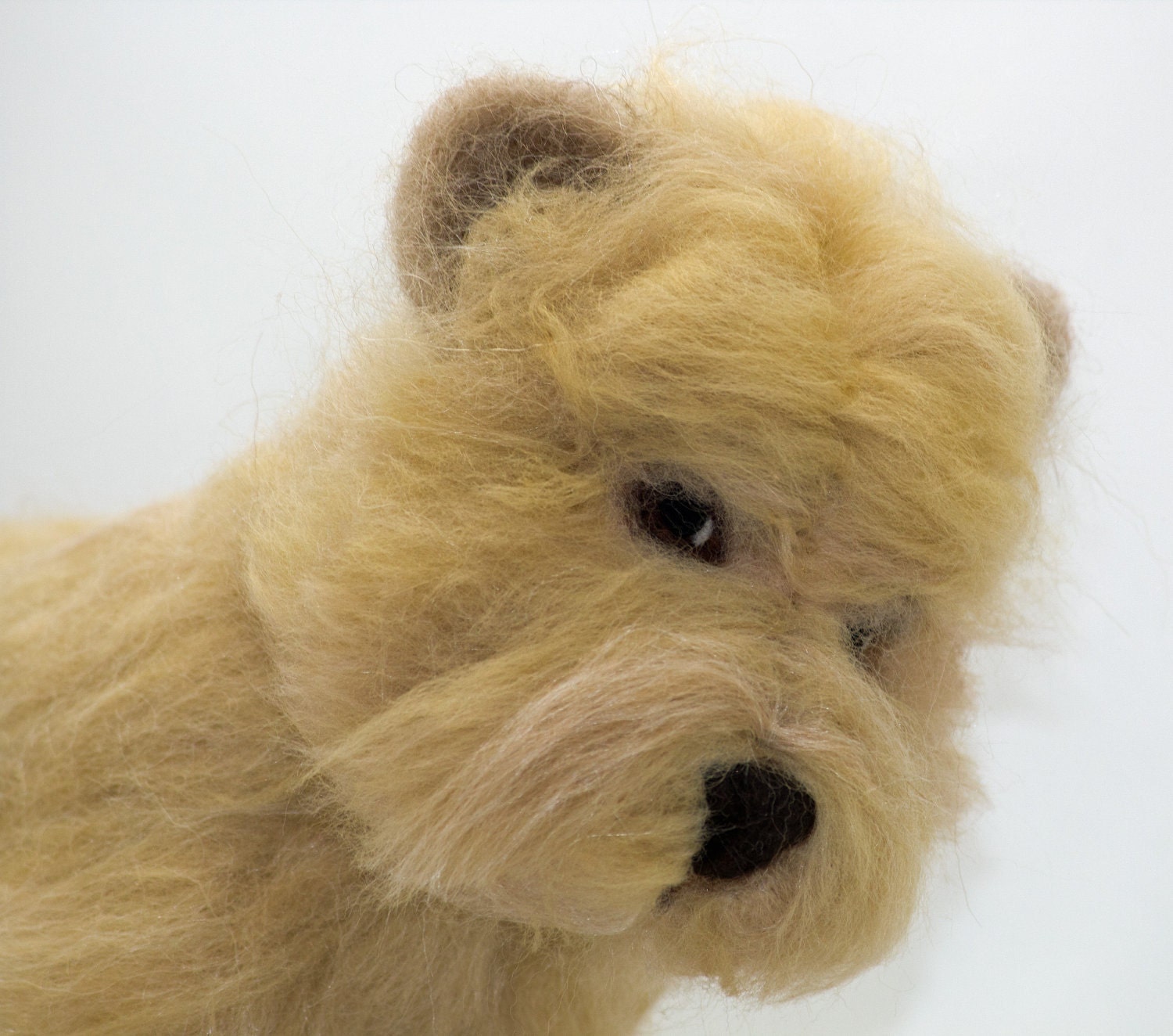 Needle Felted Dog Cairn Terrier Wheaten Soft Sculpture