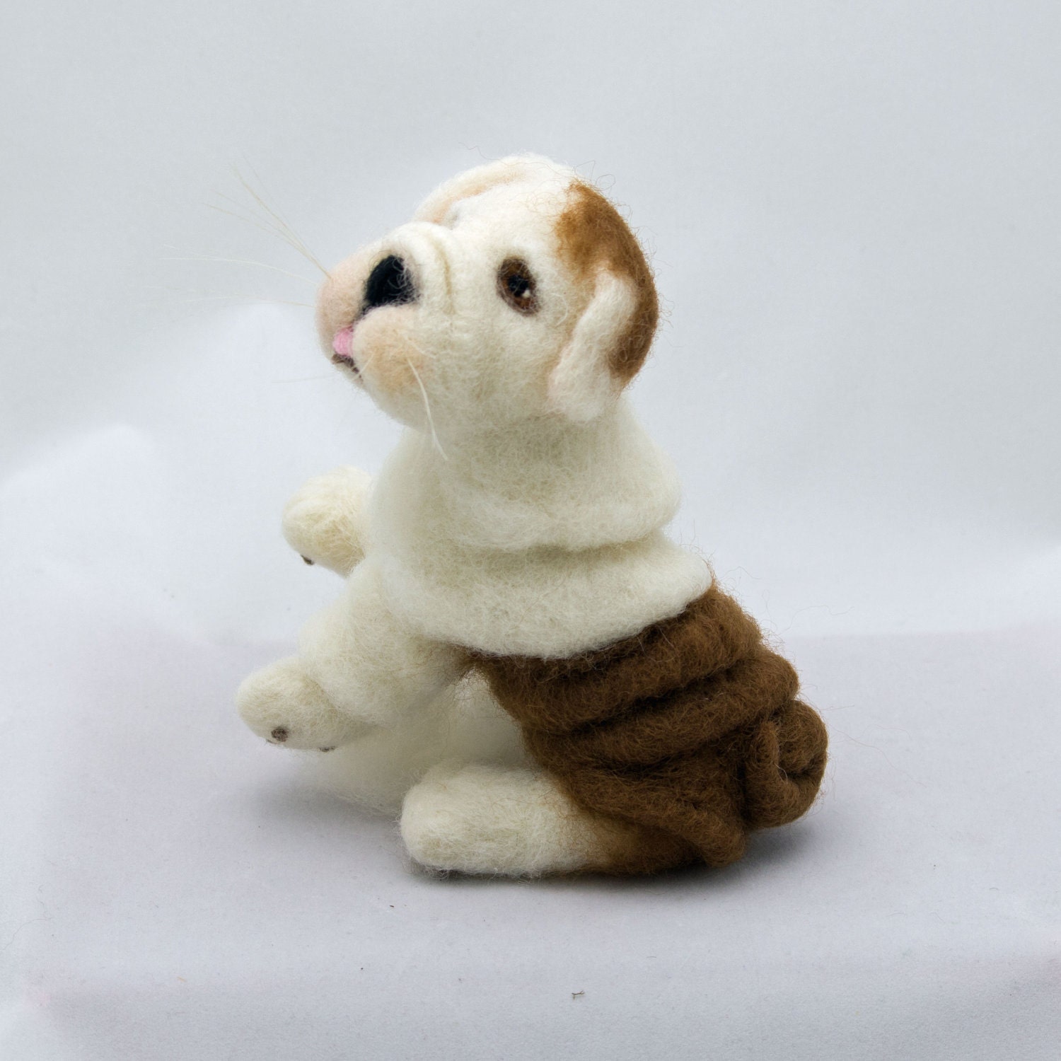 Needle Felted Dog English Bulldog Puppy Gift Or Collectible