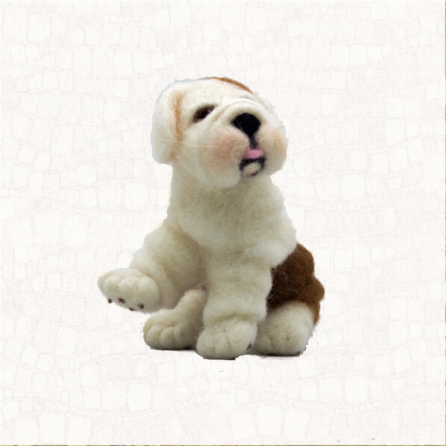 Needle Felted Dog English Bulldog Puppy Gift Or Collectible