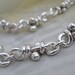 Sterling Silver Knots Necklace. Knot Link. Linked Sturdy Handmade Chain. Rustic Links. 18" -Ra-
