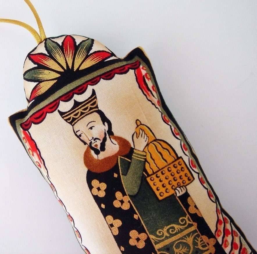Three Kings ornament, Gaspar one of 3 Magi,  Frankincense
