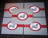 Dachshund DOXIE hand designed Christmas holiday note cards card 12 pack rescue group