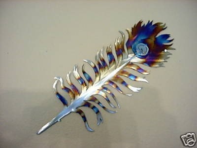 Peacock Feather Steel Metal Wall Art Feng Shui Meditation Love Attraction Home Decor