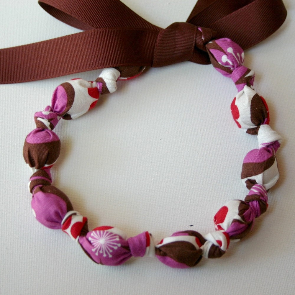 Pick Any 2 ORGANIC Fabric Chomping Necklace for Teething Babies