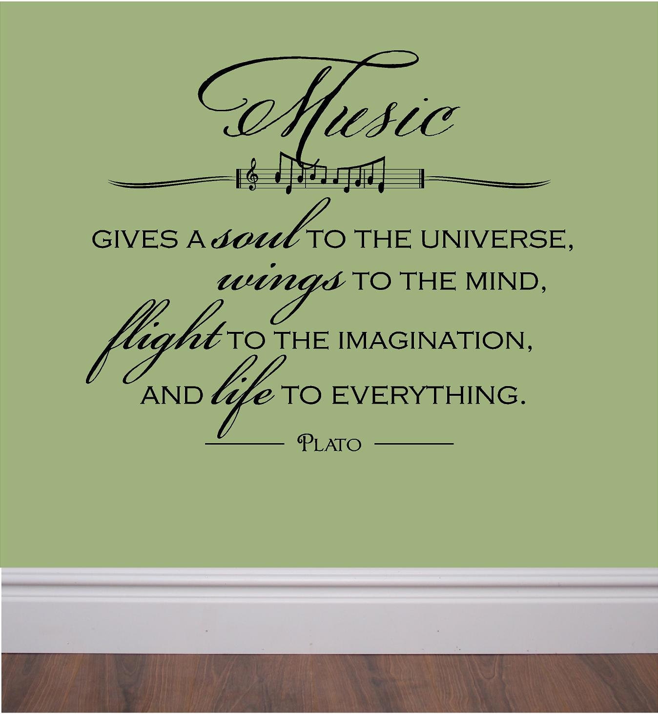 Music gives life to everything - Vinyl wall decal - beautiful home decor, perfect for any room