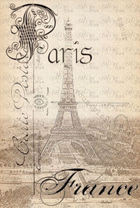 Digital Download No. 135, Nostalgic, Vintage Paris Print