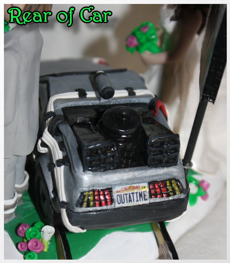 Wedding Cake Topper, Back to the Future Bride & Groom, Personalized
