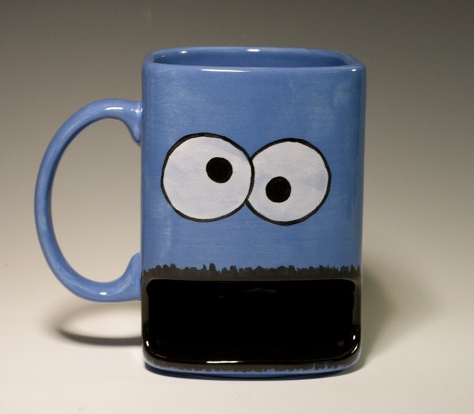 Cookie monster type dunk mug
