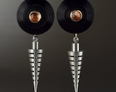 Designer Earrings set with custom cut Oregon Sunstone