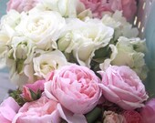 Vintage Pink & Cream English Rose Bouquets - Fine Art 8 x 10 Photography Print