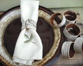 100 Birch bark napkin rings for nature, woodland, rustic wedding or special event.