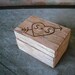 Birch bark and moss jewelry or ring box for your Valentine, or engagement. Personalized with your initials.