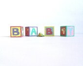 PDF - Painted Baby Block ePattern, w209. Baby Shower Decor. Baby Gift. ePattern by Lovable Designs on etsy