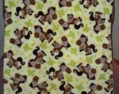 Ponies Horses Fleece and Flannel Blanket Throw 29x 42