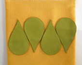 Pinch Pouch - Lime Drops in Leather