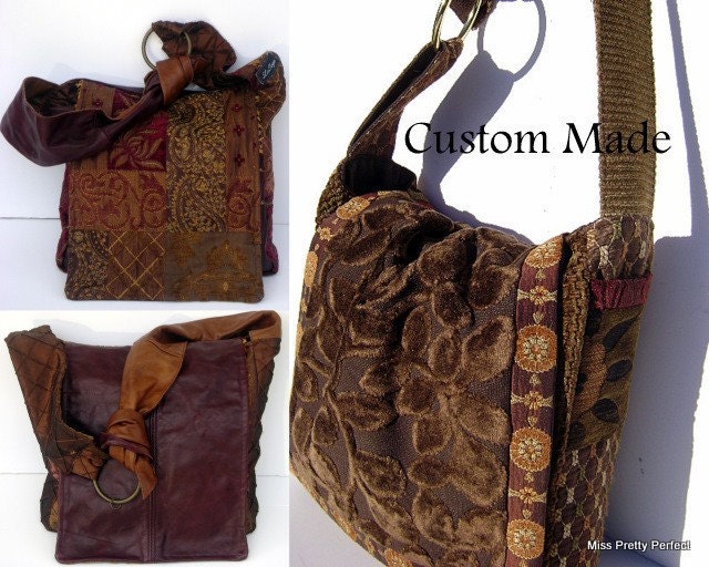 Custom Patchwork Crossbody Messenger Bag