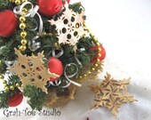 Ornament Wooden Snowflakes Decorations Christmas Hanukkah Holidays Winter Garland Ornament